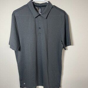Adidas Mens Medium Polo Golf Shirt Stretch Performance Grey Collared NWT New